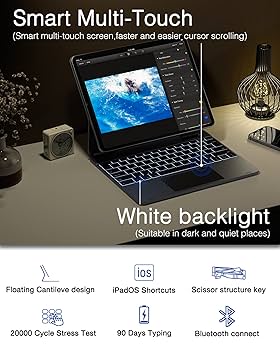 Amazon.com: doqo 7 in 1 Hub Magic Keyboard Case for iPad Air
